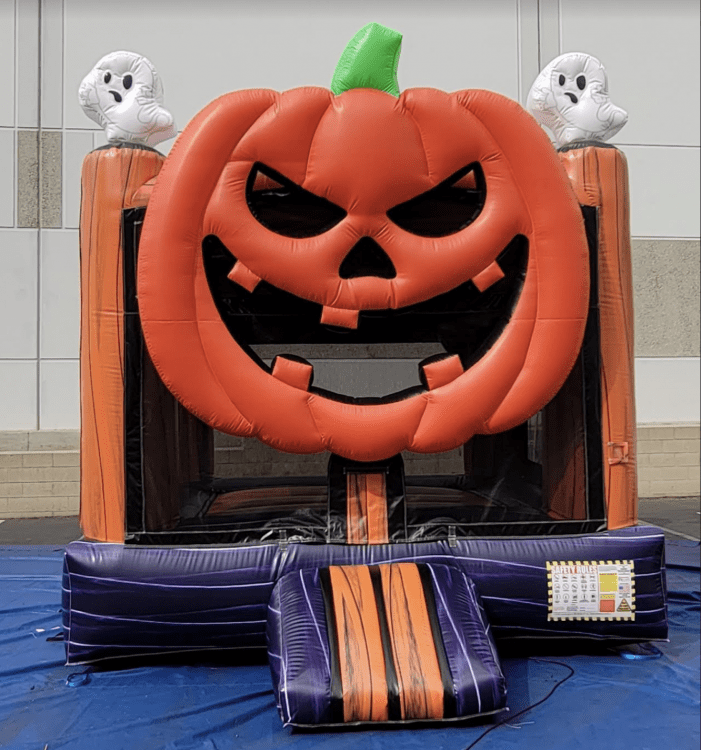 15x15 Pumpkin Bounce  (Jack O' Lantern): B-014